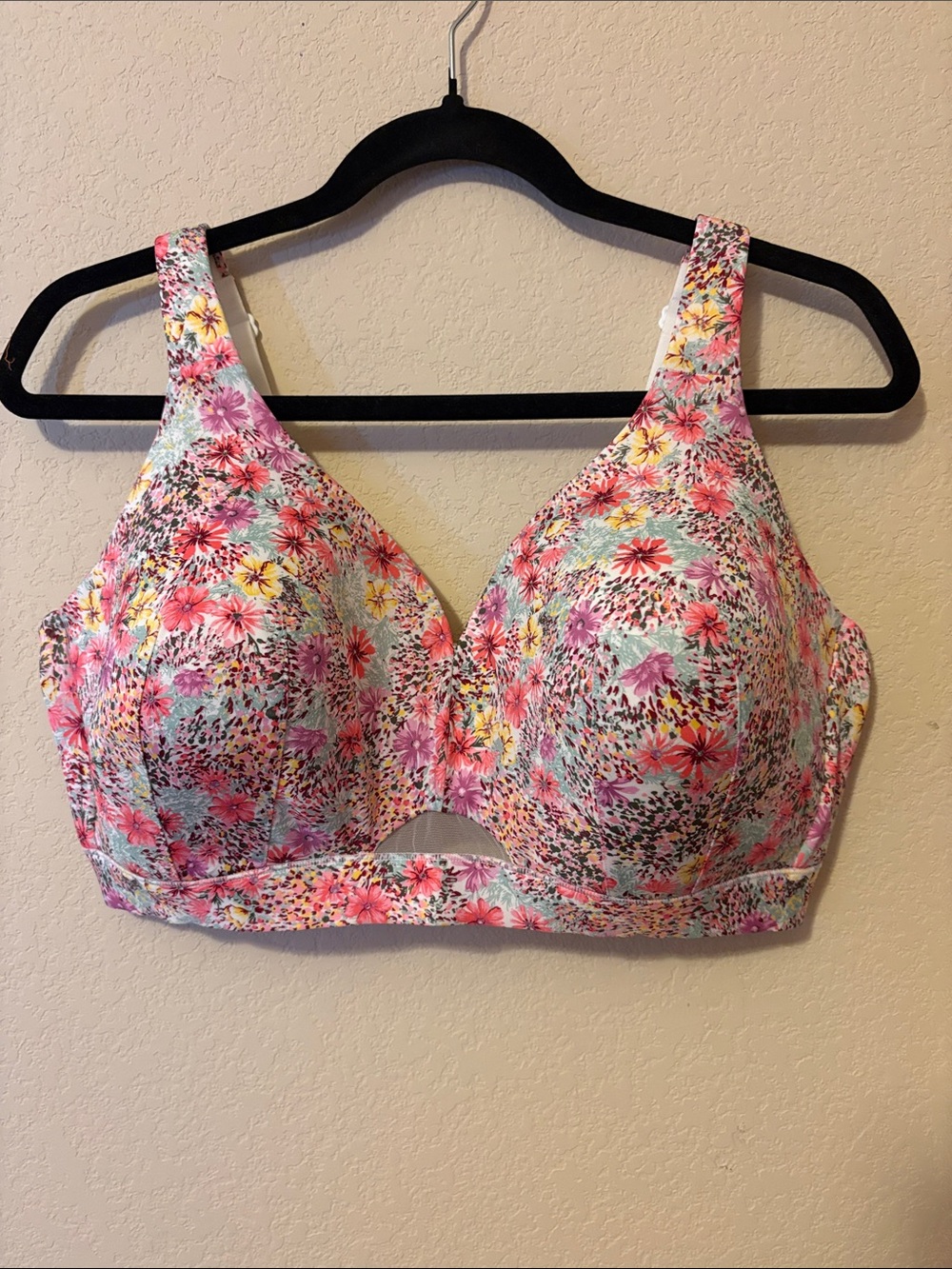 Cacique Floral Comfort Bliss Lightly Lined No-Wire Bra - 42DD